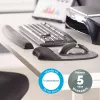 Fellowes pelės kilimėlis su riešo atrama – Memory Foam, ergonomiškas, sidabrinis