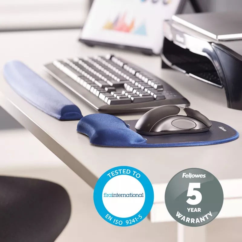 Fellowes 9178401 riešo atrama gelinė, poliuretanas, mėlyna