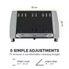 Fellowes Office Suites Plus reguliuojamas stovas nešiojamam kompiuteriui, 5 aukščio padėtys, iki 17 colių, 5 kg, juodas/sidabrinis