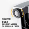 Fellowes Office Suites Plus reguliuojamas stovas nešiojamam kompiuteriui, 5 aukščio padėtys, iki 17 colių, 5 kg, juodas/sidabrinis