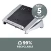 Fellowes Office Suites Plus reguliuojamas stovas nešiojamam kompiuteriui, 5 aukščio padėtys, iki 17 colių, 5 kg, juodas/sidabrinis