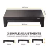 Fellowes Designer Suites reguliuojamas monitoriaus stovas su 3 aukščio padėtimis, iki 18 kg, juodas/perlamutrinis