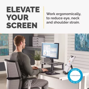 Fellowes Premium Monitor Riser Graphite, laisvai pastatomas, 36 kg, 53,3 cm (21 inch), aukščio reguliavimas, grafitas
