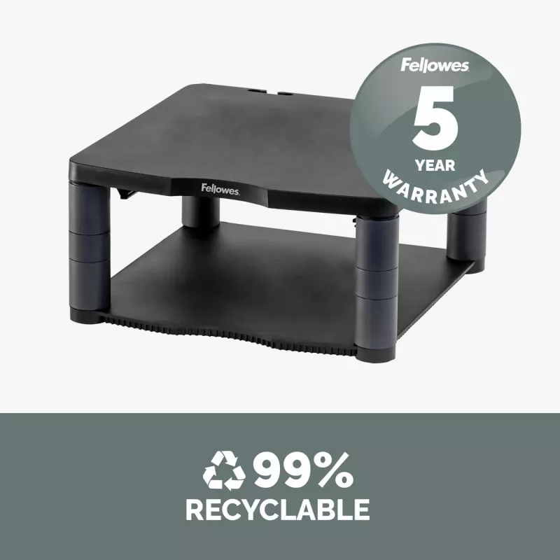 Fellowes Premium Monitor Riser Graphite, laisvai pastatomas, 36 kg, 53,3 cm (21 inch), aukščio reguliavimas, grafitas