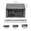 Fellowes Premium Monitor Riser Plus su 3 aukščio reguliavimais, kabelių valdymu, iki 21 colio/36 kg, grafito spalvos