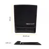Fellowes pelėdos kilimėlis su riešo atrama Health-V, antibakterinė apsauga, ergonomiškas, juodas