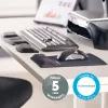 Fellowes pelėdos kilimėlis su riešo atrama Health-V, antibakterinė apsauga, ergonomiškas, juodas
