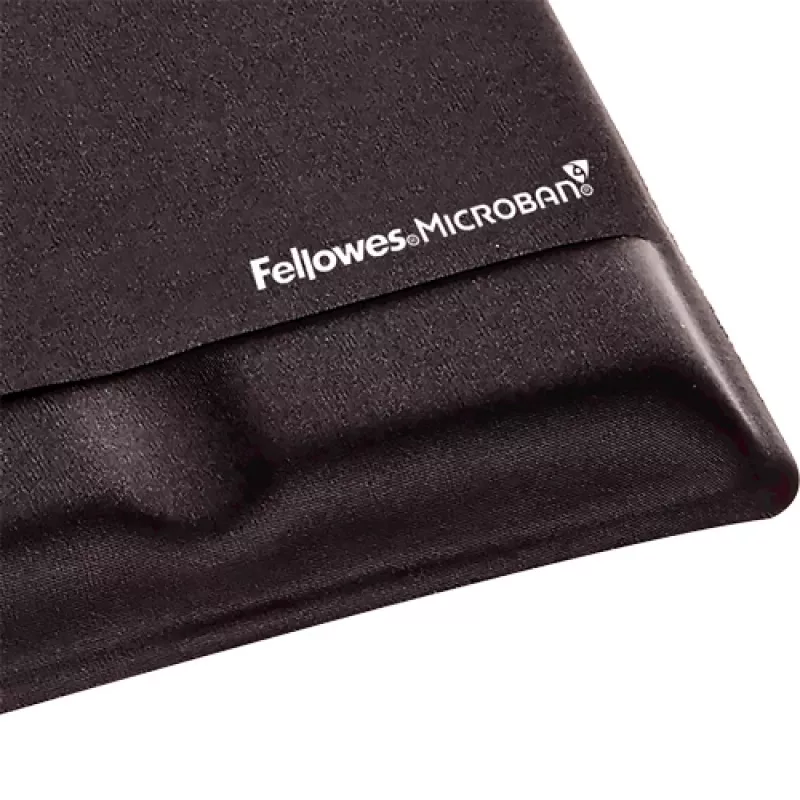 Fellowes pelėdos kilimėlis su riešo atrama Health-V, antibakterinė apsauga, ergonomiškas, juodas