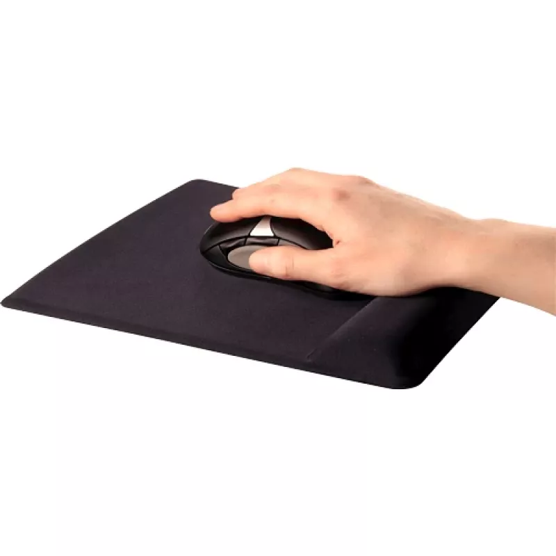 Fellowes pelėdos kilimėlis su riešo atrama Health-V, antibakterinė apsauga, ergonomiškas, juodas