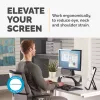 Fellowes kompiuterio monitoriaus stovas su 3 aukščio reguliavimais - Smart Suites monitoriaus pakėlimo stovas - ergonomiškas reguliuojamas monitoriaus stovas - maks. svoris 10 kg / maks. dydis 21 colis - juoda