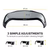 Fellowes kompiuterio monitoriaus stovas su 3 aukščio reguliavimais - Smart Suites monitoriaus pakėlimo stovas - ergonomiškas reguliuojamas monitoriaus stovas - maks. svoris 10 kg / maks. dydis 21 colis - juoda