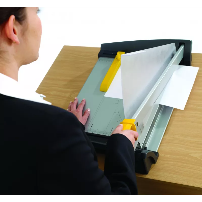 Popieriaus pjaustytuvas Fellowes Plasma A3/180 – pjovimo ilgis 46 cm, talpa 40 lapų, grafitas/sidabras/geltona