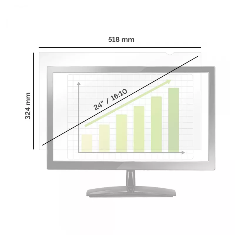 Fellowes PrivaScreen 61 cm (24 coliai) Monitoriaus privatumo filtras be rėmelio