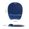 Pelės kilimėlis su riešo atrama Fellowes Memory Foam Mouse Pad/Wrist Rest Sapphire