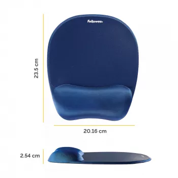 Pelės kilimėlis su riešo atrama Fellowes Memory Foam Mouse Pad/Wrist Rest Sapphire