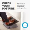 Fellowes Professional Series reguliuojamas pakojis po stalu - ergonomiškas pakojis su 3 aukščio padėtimis ir neslystančiu paviršiumi - juodas