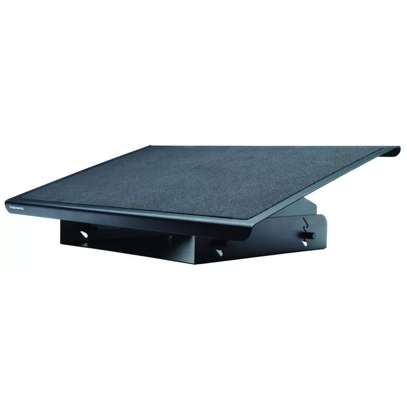 Fellowes Professional Series reguliuojamas pakojis po stalu - ergonomiškas pakojis su 3 aukščio padėtimis ir neslystančiu paviršiumi - juodas