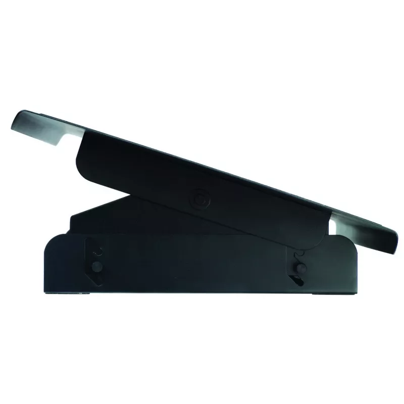 Fellowes Professional Series reguliuojamas pakojis po stalu - ergonomiškas pakojis su 3 aukščio padėtimis ir neslystančiu paviršiumi - juodas
