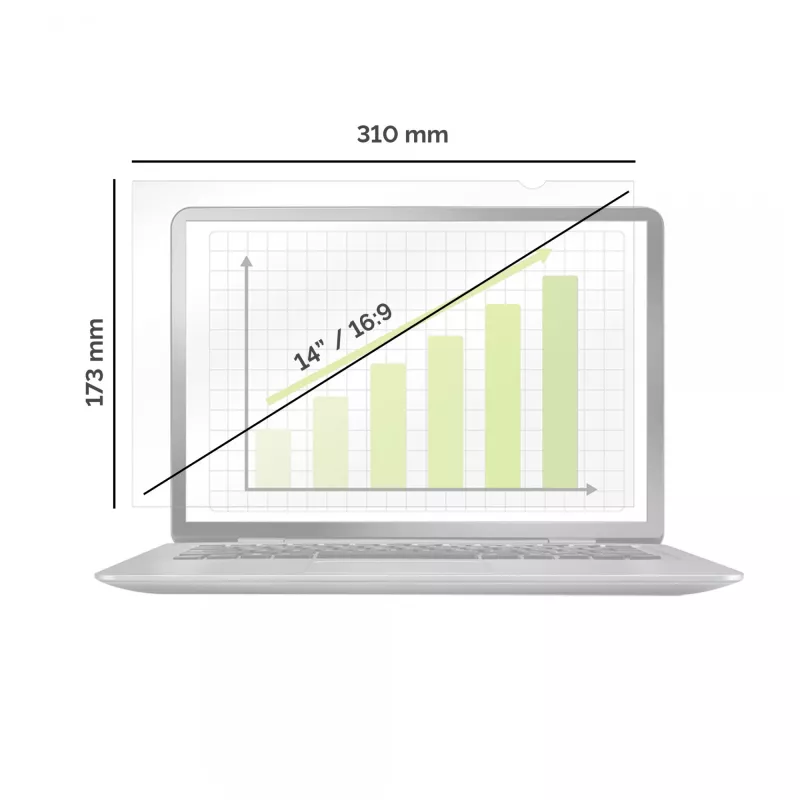 Fellowes PrivaScreen 35,6 cm (14 colių) berėmis privatumo filtras nešiojamam kompiuteriui