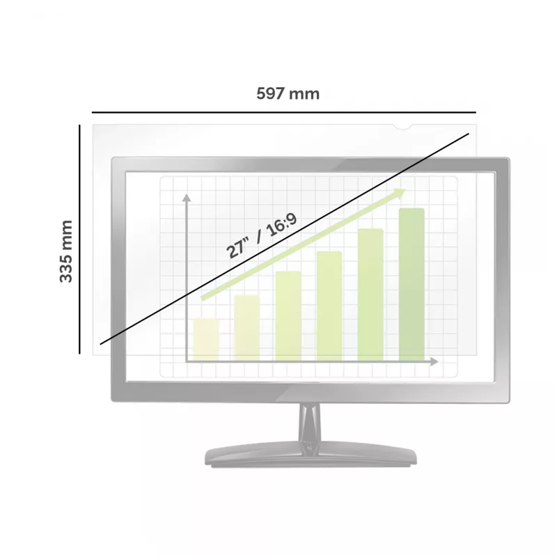 Fellowes PrivaScreen 68.6 cm (27 col.) monitoriaus privatumo filtras be rėmelio