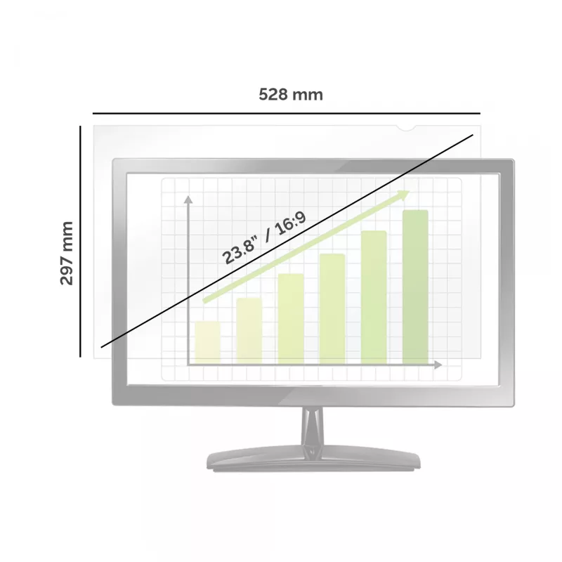Fellowes 4816901 privatumo filtras 60,5 cm (23,8 colio) monitoriui, berėmis