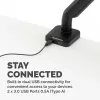 Fellowes Platinum Series monitorinis stovas – laikiklis monitoriui iki 8 kg 40 colių ekranams – reguliuojamas stovas ant stalo – pakreipimas 45° pasukimas 180° sukimas 360° VESA 75x75/100x100 – juodas