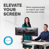 Fellowes Seasa dviejų monitorų laikiklis – laisvai pastatomas monitorių stovas 8 kg 27 colių ekranams – ergonomiškas reguliuojamas monitoriaus laikiklis – pakreipimas 45° pasukimas 120° sukimas 360°, VESA 75 x 75/100 x 100 – juodas