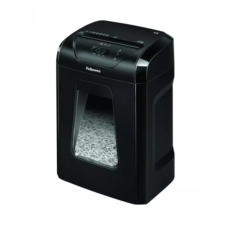 Fellowes Powershred 12C popieriaus smulkintuvas, kryžminis pjovimas, 22,5 cm, juodas