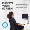 Fellowes Reflex monitorio laikiklis - monitoriaus stovas 8 kg 32 colių ekranams - reguliuojamas monitoriaus laikiklis ant stalo - pakreipimas 45° pasukimas 180° sukimas 360°, VESA 75x75/100x100 - juodas