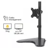 Fellowes Seasa laisvai pastatomas monitoriaus laikiklis vienam ekranui, iki 8 kg / 32 colių, ergonomiškas, reguliuojamas, pakreipimas 45°, pasukimas 120°, sukimas 360°, VESA 75x75/100x100, juodas