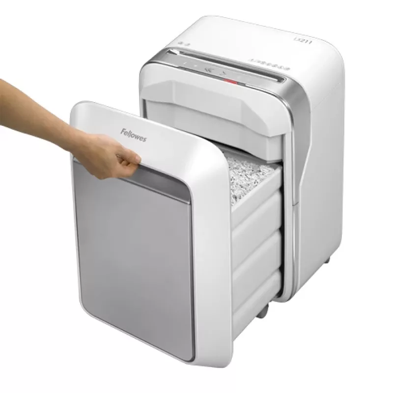 Fellowes LX Series Powershred LX21 mikrokapojimo popieriaus smulkintuvas, pilka/balta