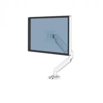 Fellowes Platinum Series monitor laikiklis – 8 kg, iki 40 colių ekranams, reguliuojamas, VESA 75x75/100x100, baltas