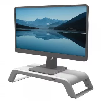 Fellowes Hana LT reguliuojamo aukščio monitoriaus stovas, 3 padėtys, iki 22,6 kg, baltas