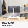 Fellowes Hana LT reguliuojamo aukščio monitoriaus stovas, 3 padėtys, iki 22,6 kg, baltas