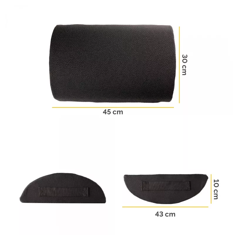 Fellowes Breyta pėdų atrama po stalu, juoda, poliesteris, 45 cm x 30 cm