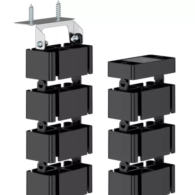 Fellowes 100136871 kabelių įvorė, stalams, juoda, 1 vnt.