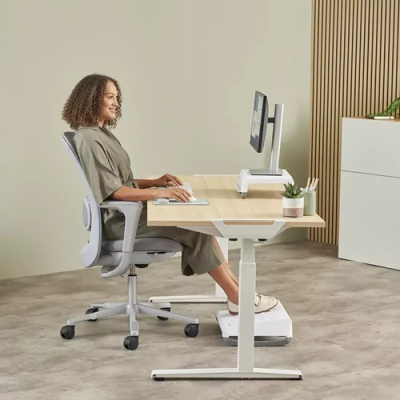 Fellowes Breyta riešo atrama su antibakterine apsauga, ergonominė, šalavijų spalvos