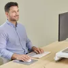 Fellowes riešo atrama klaviatūrai Breyta Compact, antibakterinė, ergonomiška, pilka