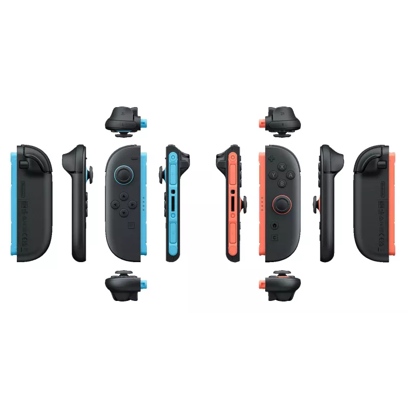 Nintendo Joy-Con 2 (L)/(R) Šviesiai mėlyna/Šviesiai raudona, valdiklis, Nintendo Switch 2, fiksavimo mygtukas, D-padas, Pagrindinis mygtukas, Analoginis / Skaitmeninis, Belaidis, Bluetooth