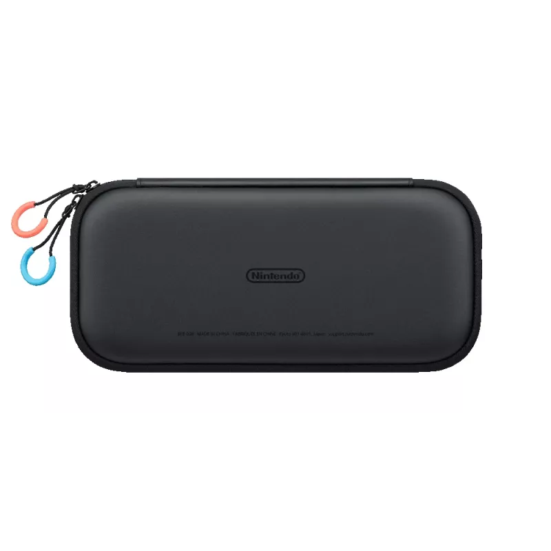 Nintendo Switch 2 nešiojimo dėklas su ekrano apsauga, kietas korpusas, Nintendo, juoda, Nintendo Switch 2, užtrauktukas, 142 mm