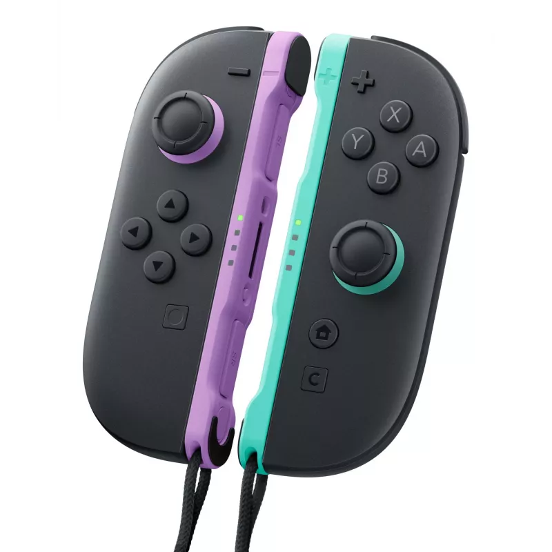 Nintendo Joy-Con 2 pora šviesiai violetinė / šviesiai žalia, žaidimų pultas, Nintendo Switch 2, Home mygtukas, analoginis / skaitmeninis, belaidis, Bluetooth