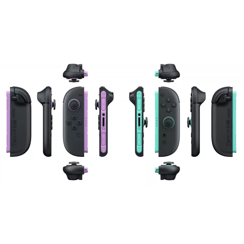 Nintendo Joy-Con 2 pora šviesiai violetinė / šviesiai žalia, žaidimų pultas, Nintendo Switch 2, Home mygtukas, analoginis / skaitmeninis, belaidis, Bluetooth