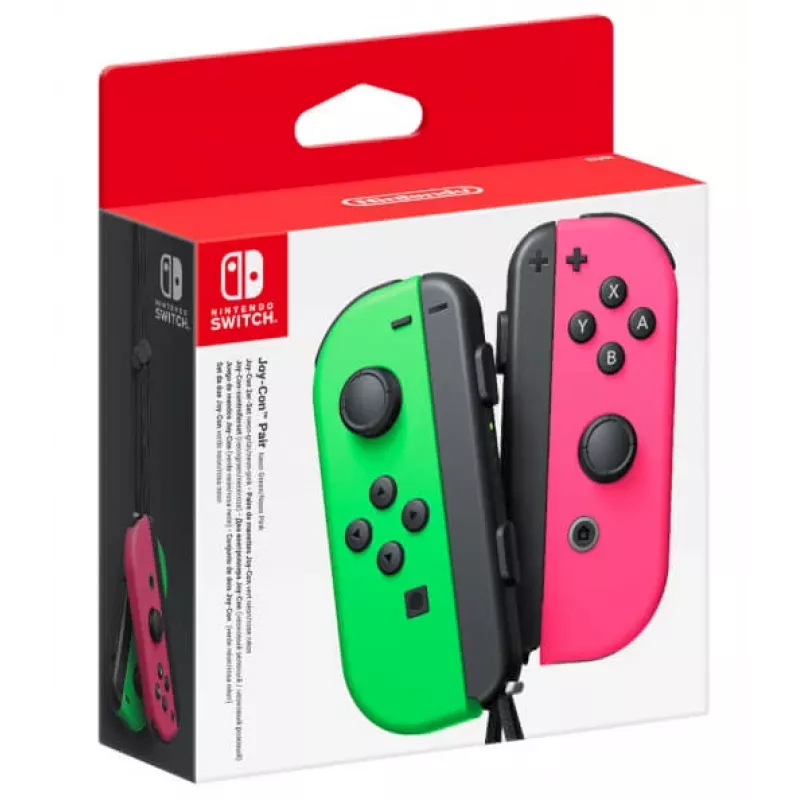 Nintendo Joy-Con žaidimų pultas, juoda/žalia/rožinė, Bluetooth, Nintendo Switch