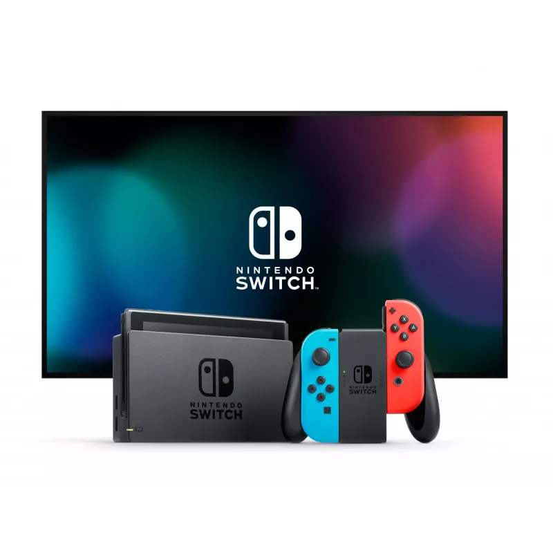 Nintendo Switch nešiojama žaidimų konsolė 15,8 cm (6,2 colio) 32 GB liečiamuoju ekranu Wi-Fi mėlyna, pilka, raudona