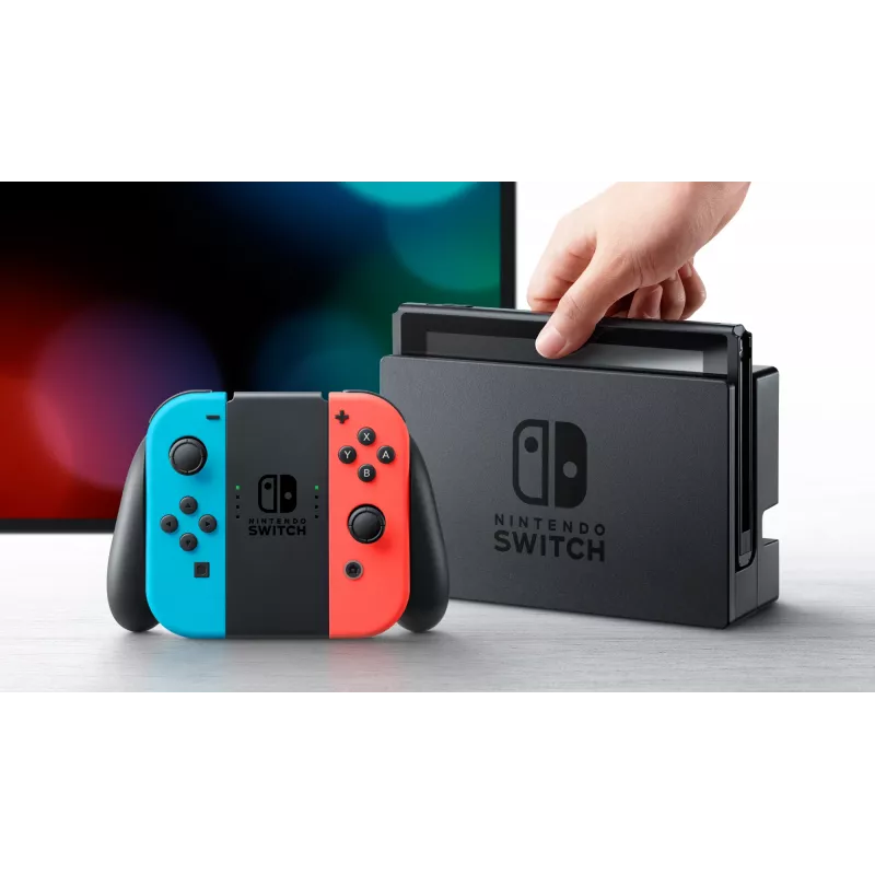 Nintendo Switch nešiojama žaidimų konsolė 15,8 cm (6,2 colio) 32 GB liečiamuoju ekranu Wi-Fi mėlyna, pilka, raudona