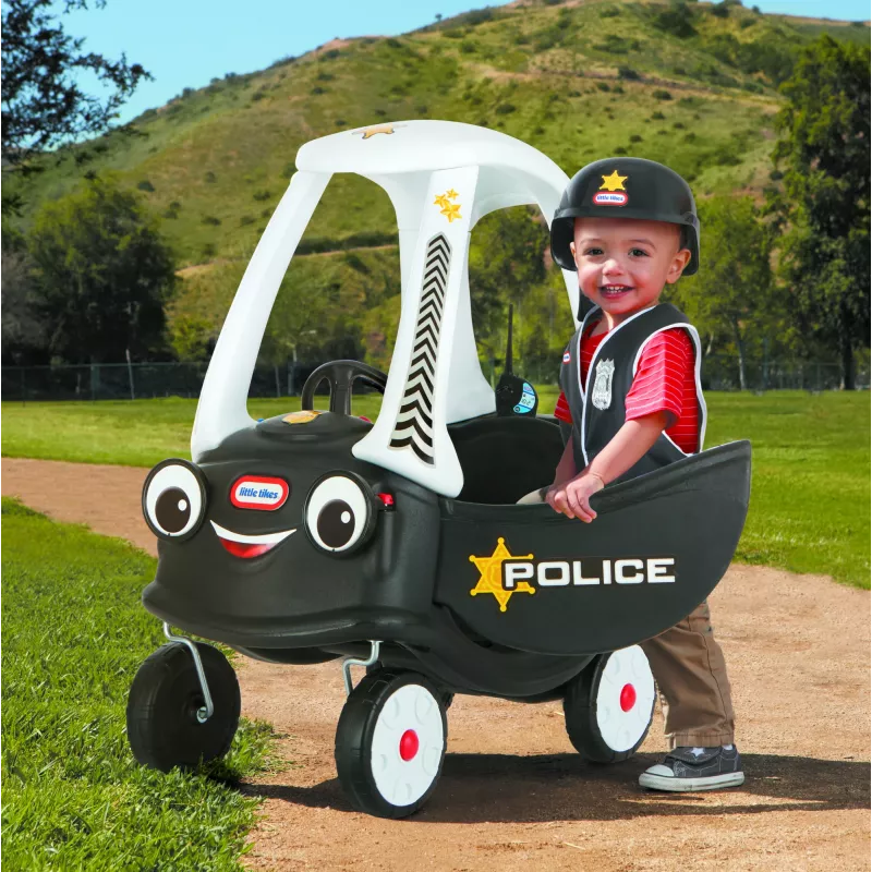 Little Tikes Tikes Patrol Policijos Automobilis, 1,5 m., 4 ratai, Plastikas, Juoda, Balta, Reikalingos baterijos