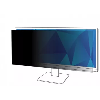 3M privatumo filtras 38 colių monitoriui, 21:9, PF380W2B, 96,5 cm (38 colių), 21:9, monitoriui, berėmis ekrano privatumo filtras, blizgus/matinis, antirefleksinis