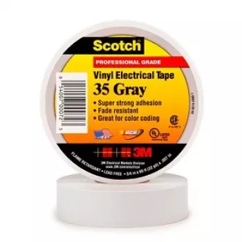 3M 35-GRAY-3/4, lipni juosta, PVC, pilka, 20,1 m, 0,1778 mm, pūslė