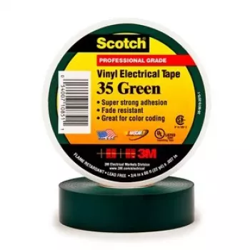 3M 35-GREEN-3/4 izoliacinė juosta, žalia, 20,1 m, 0,1778 mm