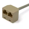 StarTech.com 2 į 1 RJ45 skirstytuvas kabelio adapteris - F/M, 10/100Base-T(X), Cat5e, pilka, PVC, 0,33 m, kištukas/lizdas